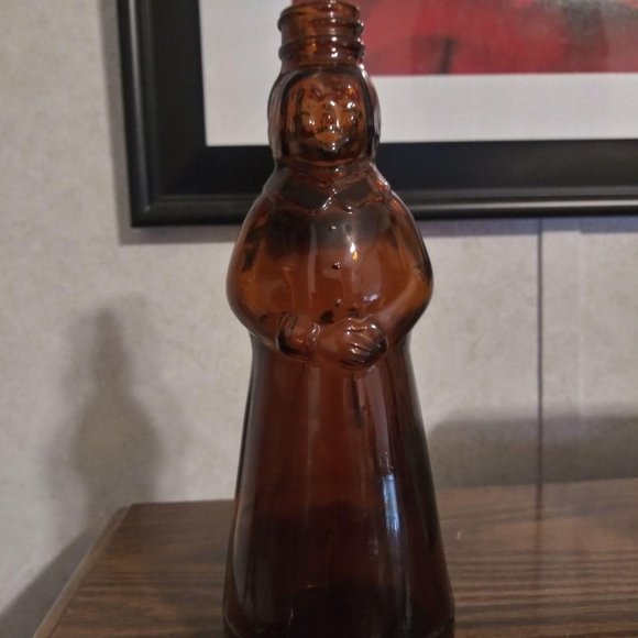 Mrs. Butterworth Vintage Dark Brown Glass Syrup Bo - Picture 1 of 5